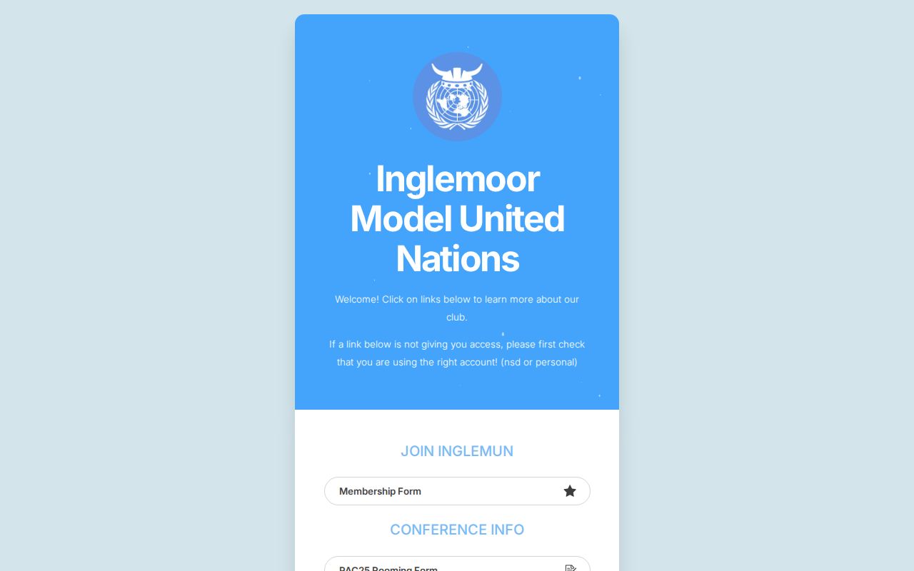 Inglemoor Model United Nations